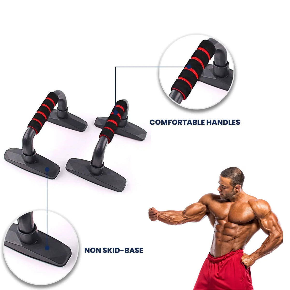 Push Up Bars Strength Training Workout