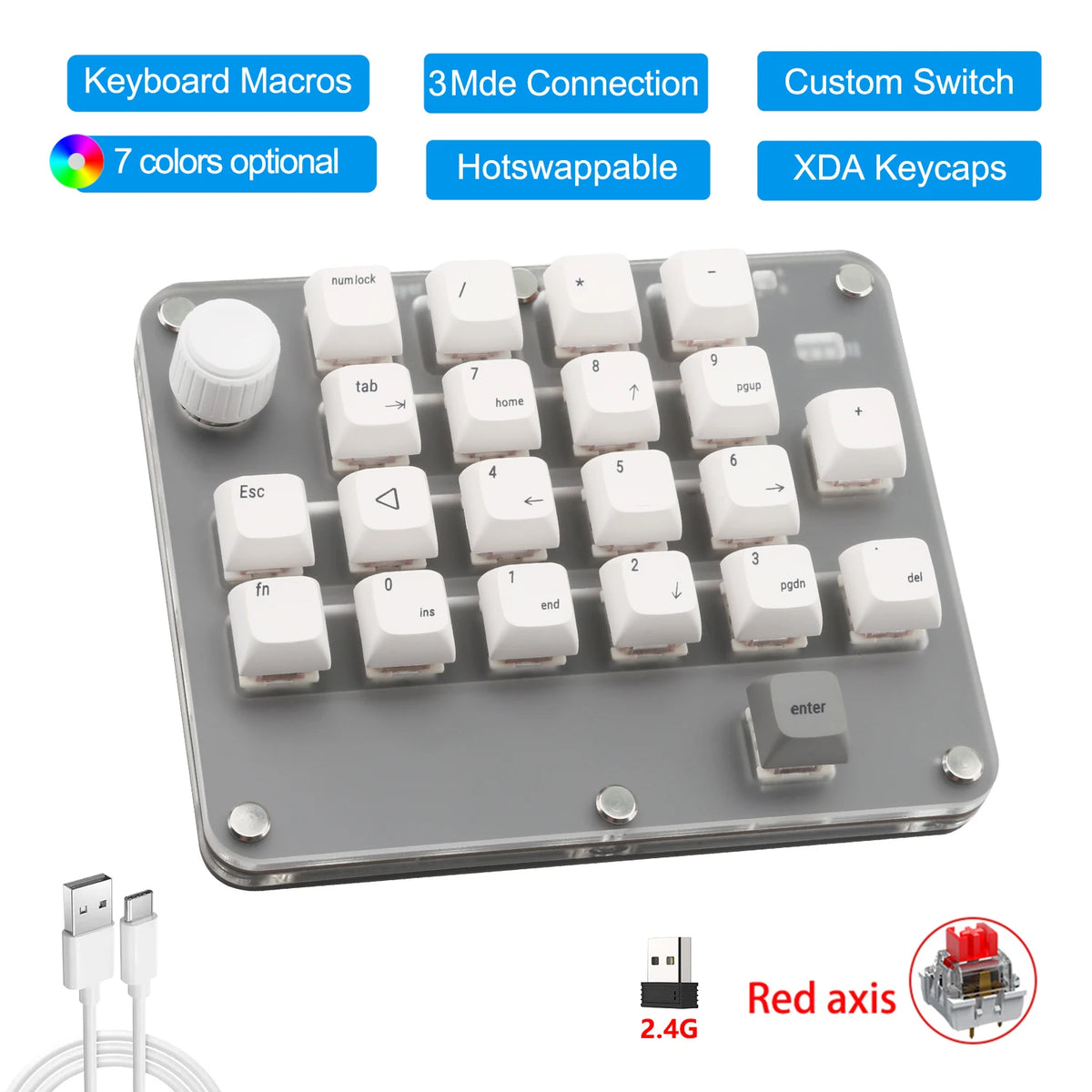 RGB Mechanical Keyboard with Custom Macro Programming