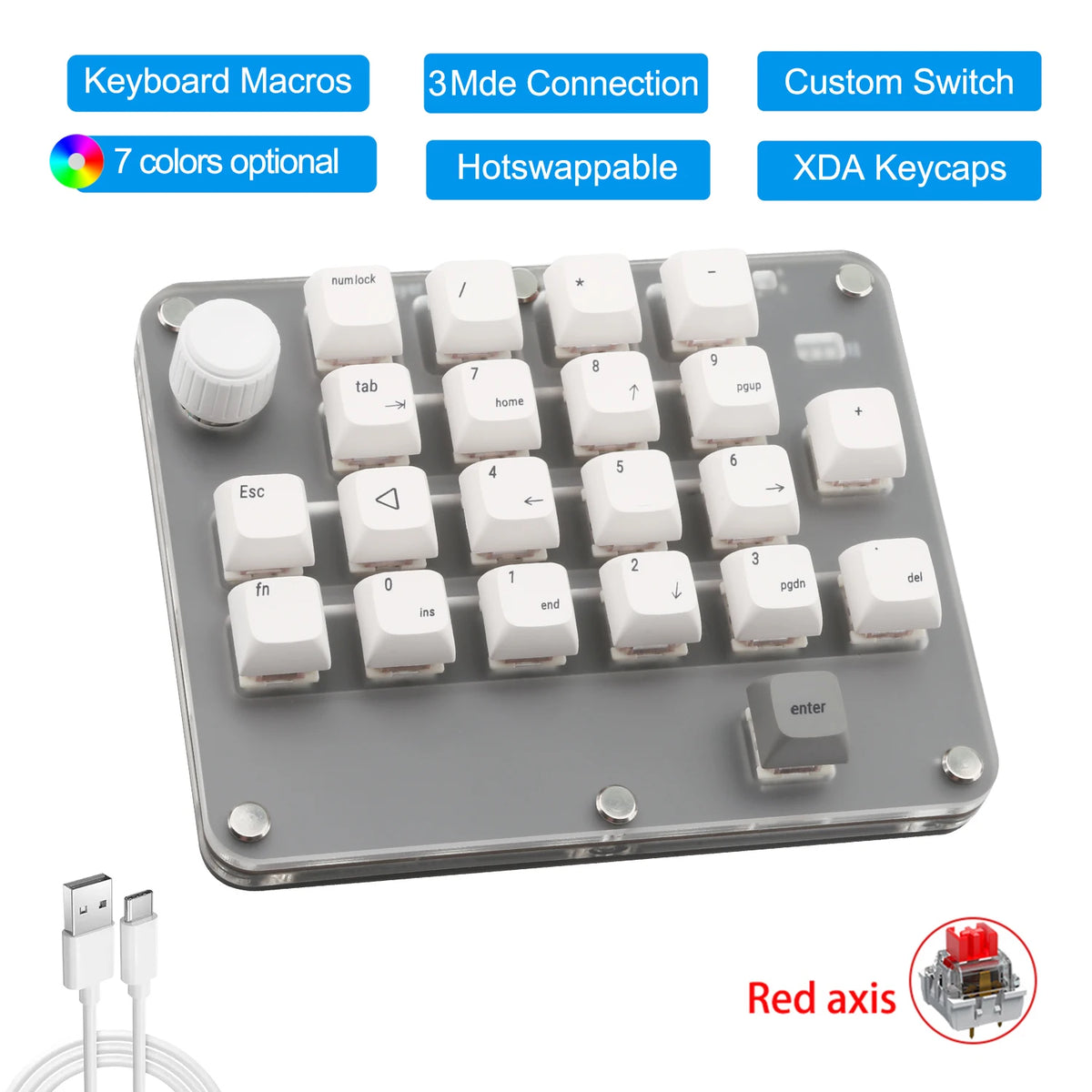 RGB Mechanical Keyboard with Custom Macro Programming