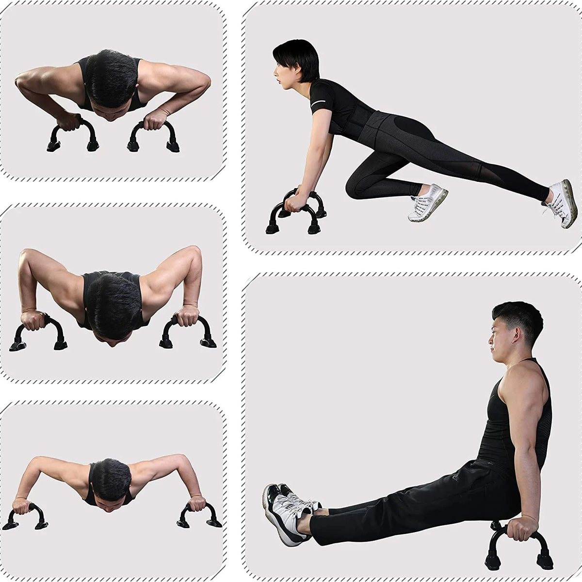 Push Up Bars Strength Training Workout