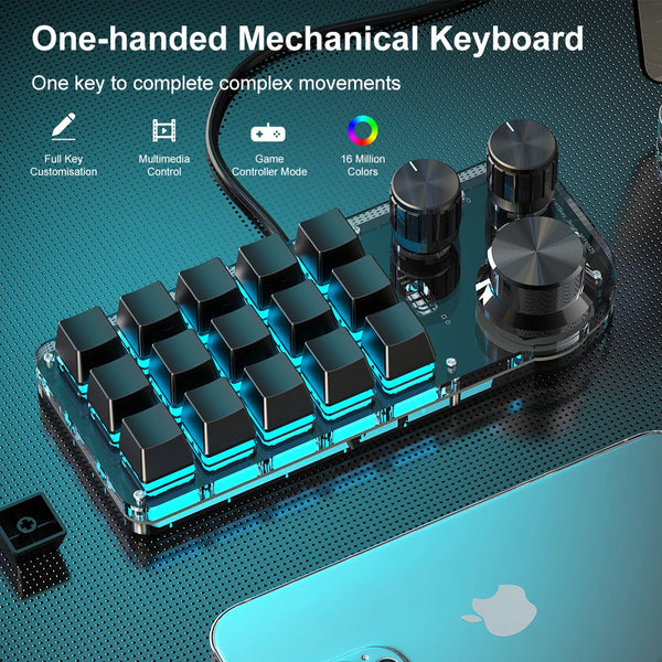 RGB Mechanical Keyboard with Custom Macro Programming